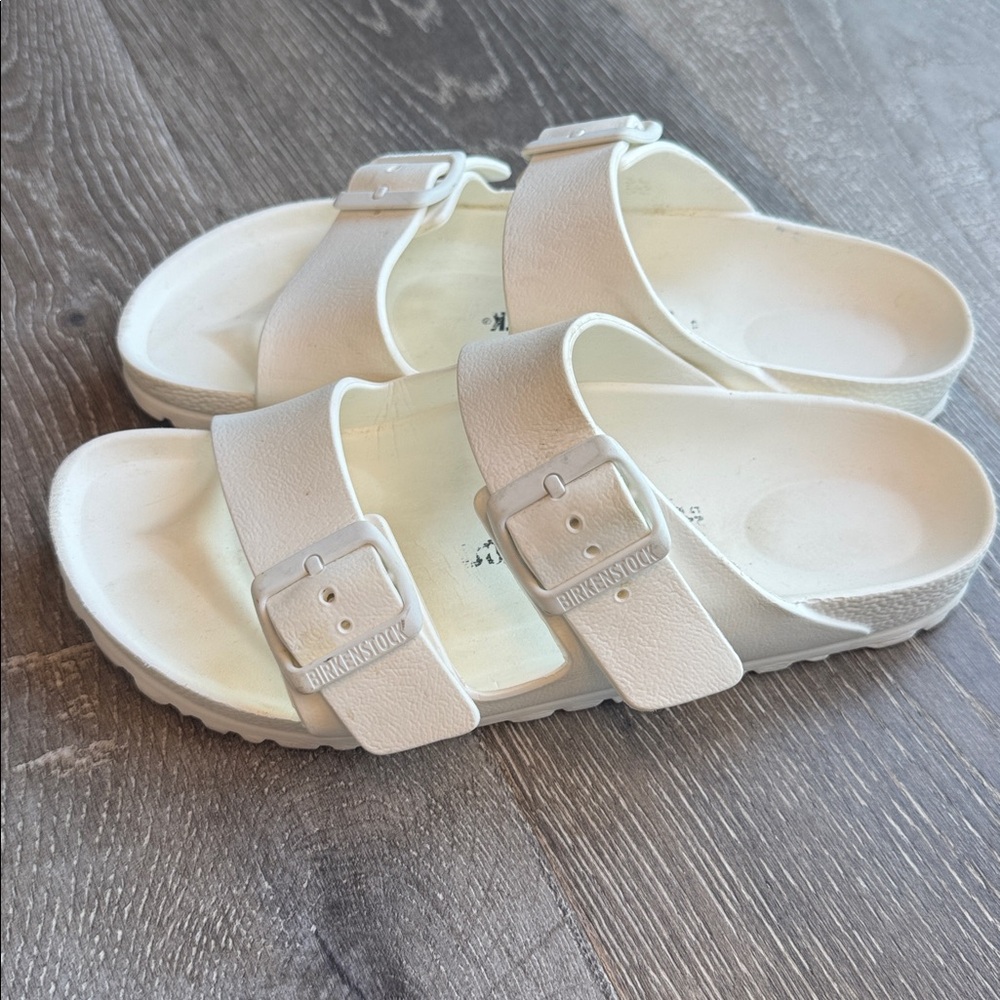 Pre-owned Birkenstock Arizona Essentials EVA L7 M5 Womens White Sandals AS0228 - Picture 4 of 5